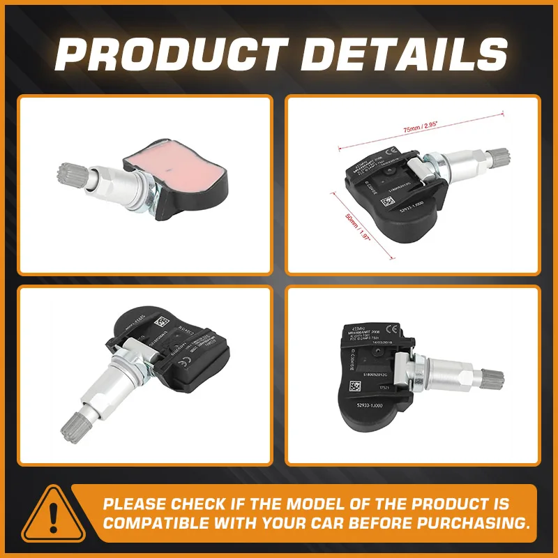 مستشعر ضغط الإطارات TPMS لكيا أوبتيما 2010 2011 2012 2013 2014 2015 كيا سورينتو II XM 2009-2012 كيا سول 2008-2013 قطع غيار السيارات