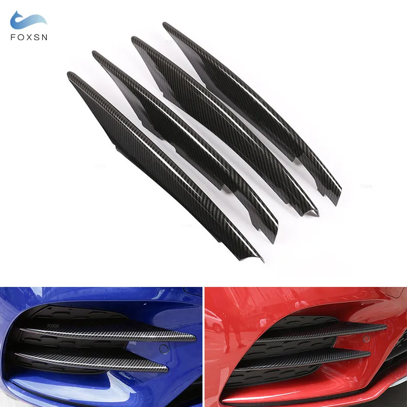 For Mercedes Benz A Class W177 V177 A180 A200 A220 A250 Front Head Fog Lights Lamp Strip Car Accessories ABS Carbon Texture Trim