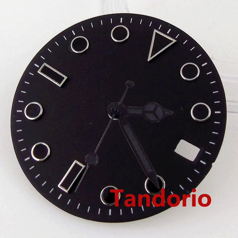 28.5mm Black Watch Dial for Eta 2824 2836 8215 8205 NH35 NH36 DG 2813 SW200 R150 Movement