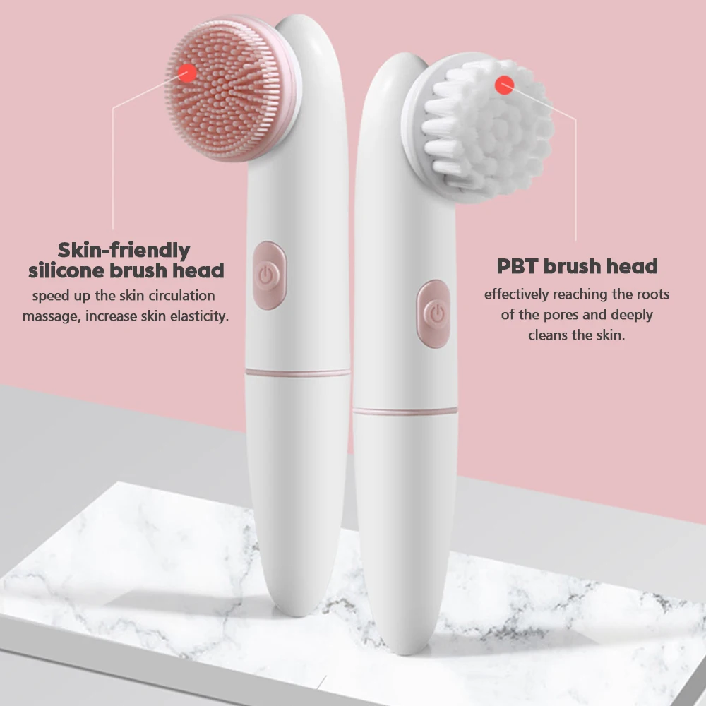 Electric Facial Cleansing Brush Pores Deep Cleanser Blackhead Remover Powered Vibrating Massage IPX6 Waterproof Skin Care Tool