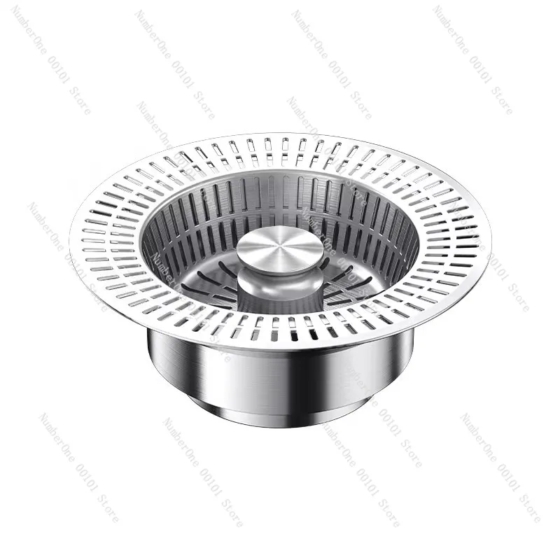 Stainless Steel Kitchen Sink Drain Filter,Bounce Core Plug Strainer with Large Filter Screen,Replacement Drain Stopper Models