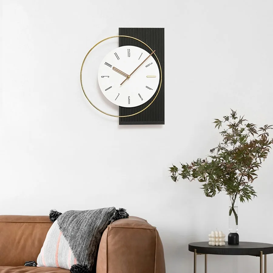 Living Room Wall Clock Decoration Hand Gold Unique Art Home Wall Clock Pieces Gift Round Black White New Design Reloj Wall Decor