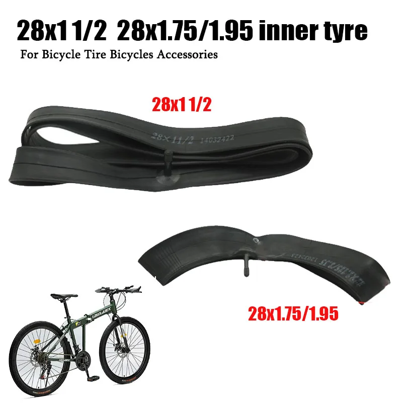 

1/2 pcs Bike Inner Tube 28x1 1/2 28x1.75/1.95 Rubber Spare Tube For Bicycle Tire Bicycles Accessories