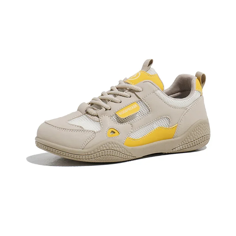 Women's outdoor casual shoes Fashion leather breathable sports shoes Walking non-slip comfortable skateboard