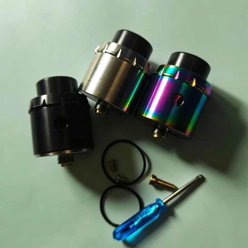 Apocalypse 25mm Yeniden Yapılandırılabilir Tank Dripping 316ss logosuz ayarlanabilir yan hava akışı vs Reckoning kaplama parçası