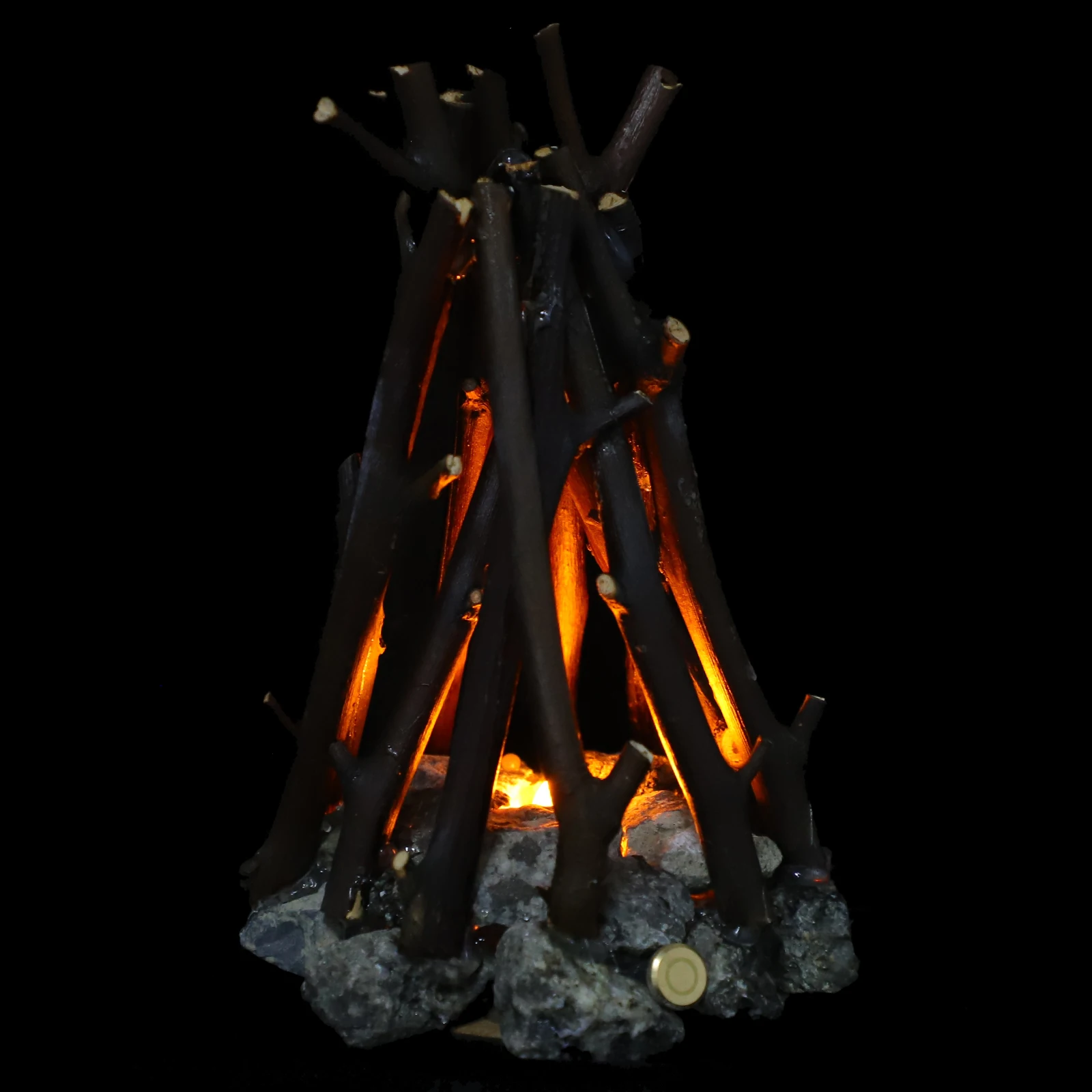 

Rechargeable LED Campfire Night Light USB Tree Branch Lamp with Fire Effect Warm Light for Bedroom Outdoor Ambiance