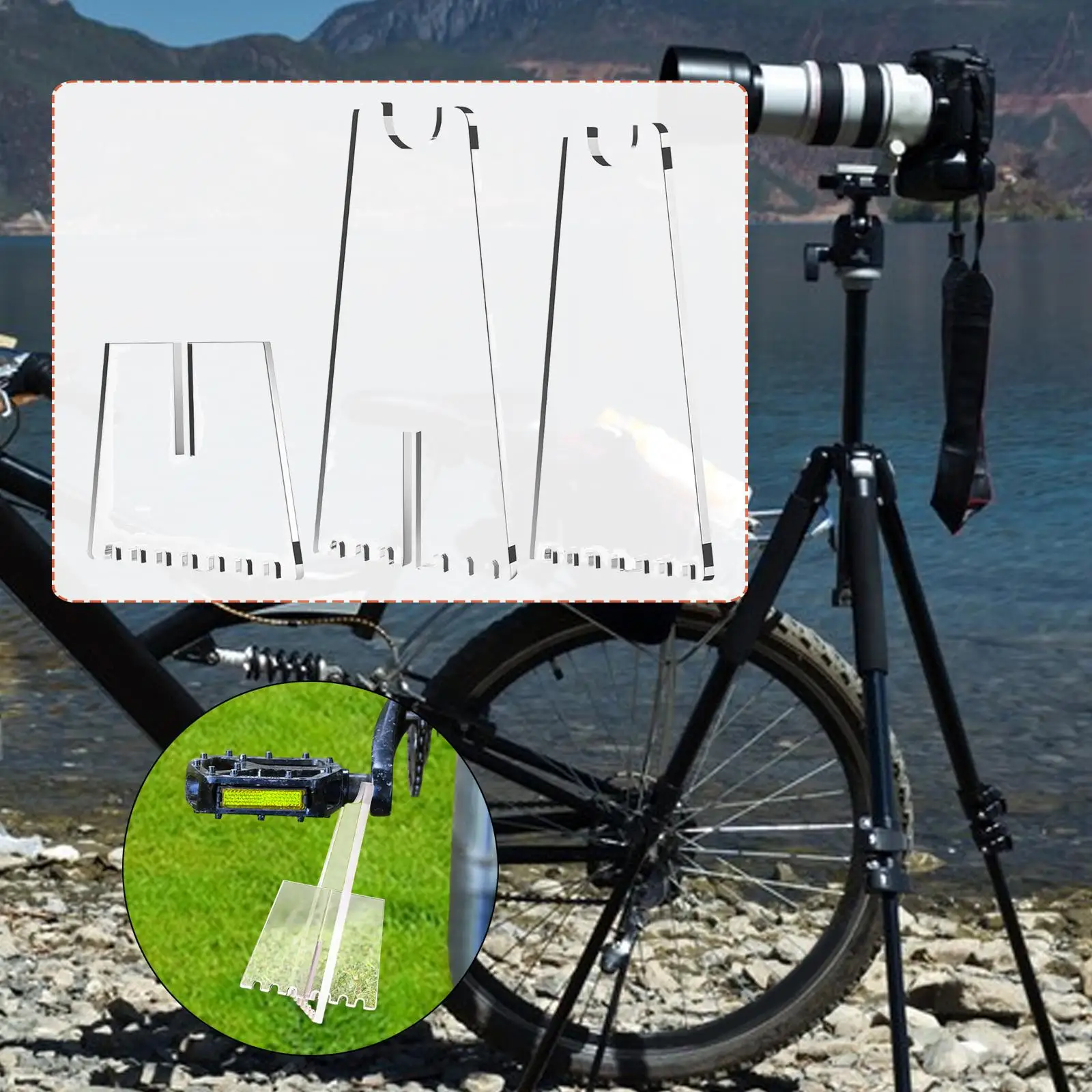 

Подставка для велосипеда, портативная, для шоссейного велосипеда, боковая подставка для демонстрации и парковки велосипедов на улице, для фотосъемки