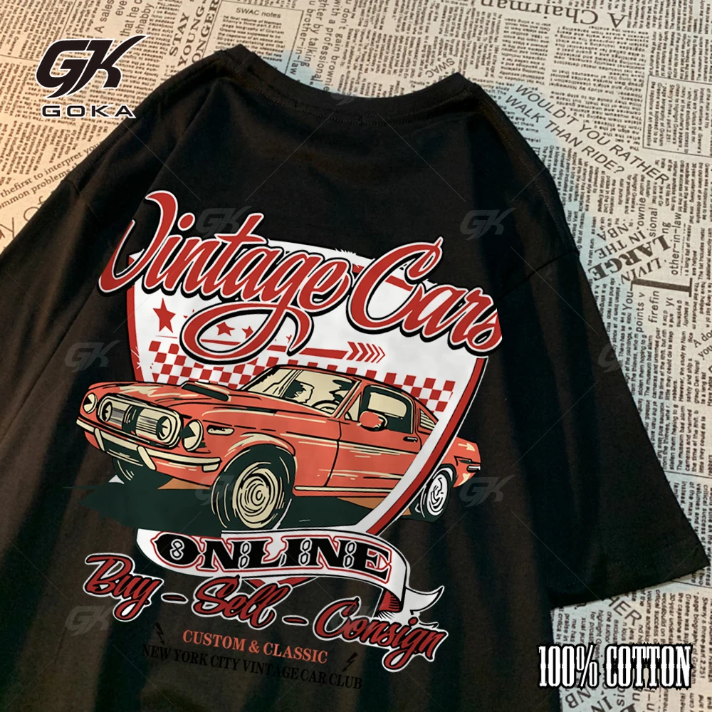 Vintage Cars Online Bug-Sell-Consign Mans T-Shirt Fashion Vintage Cotton Crewneck  Breathable Summer Women clothing