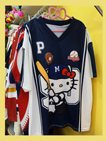 (DOMIO)Men Tshirt Sanrio HelloKitty Sportswear Tshirt Loose Casual Fashion Tshirt Kid Short Sleeve T-shirt Men Clothing Tshirt