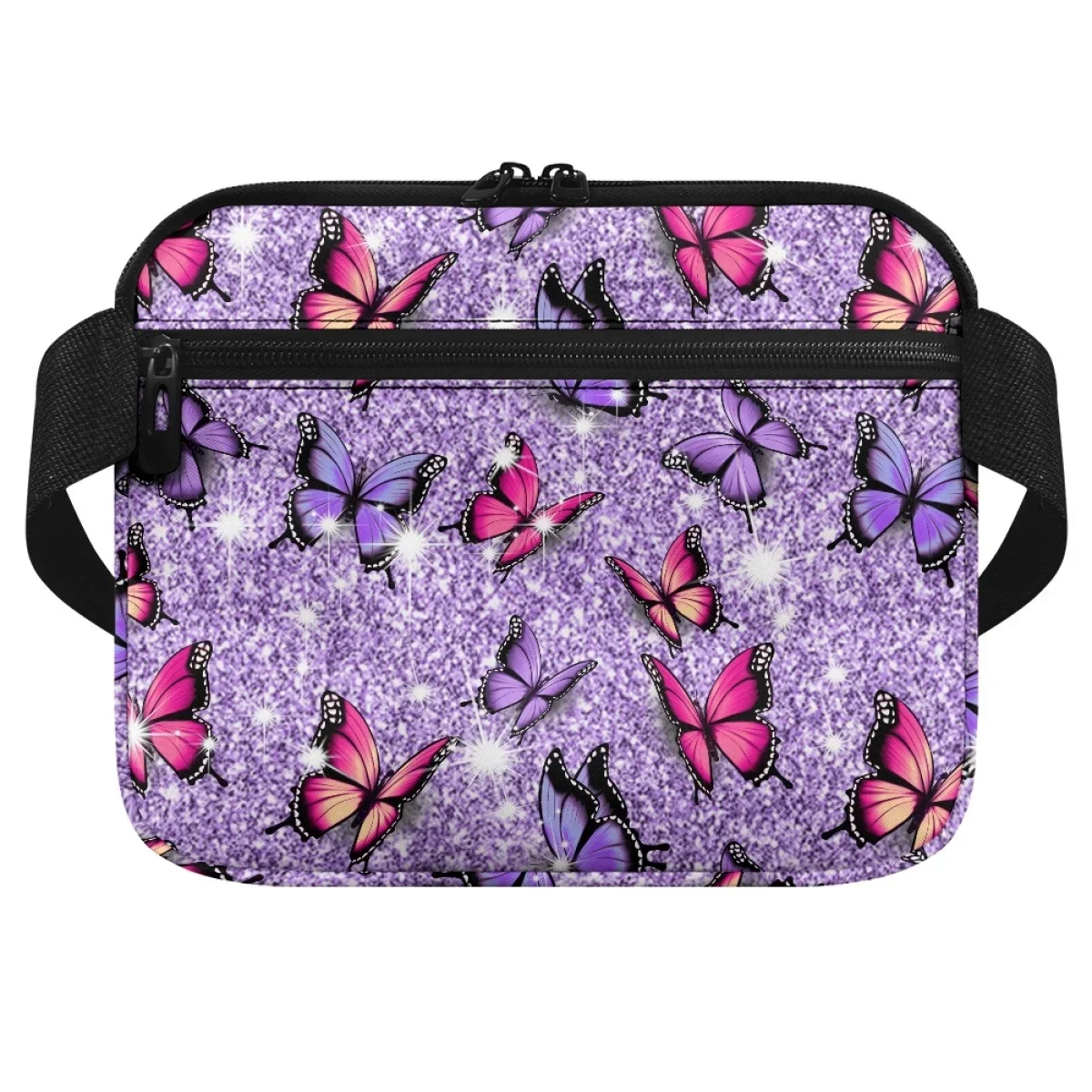 Riñonera de diseño de lujo para mujer, bolso de cintura de mariposa colorida, correa ajustable portátil, bolsos de cinturón prácticos para trabajo hospitalario, riñonera para enfermera