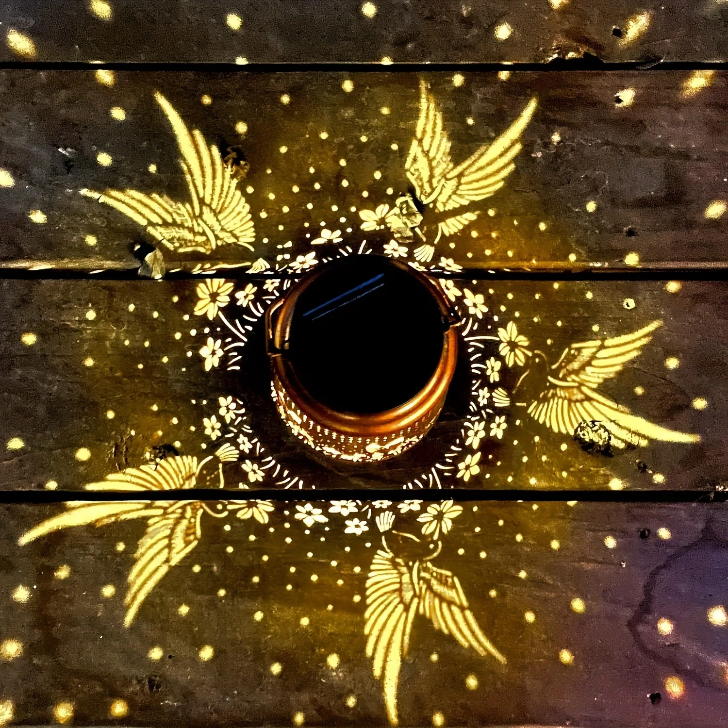 1 قطعة فانوس شمسي حديدي خارجي، مصباح حديقة يعمل بالطاقة الشمسية للمسار/الفناء، إضاءة ديكورية مقاومة للعوامل الجوية #4