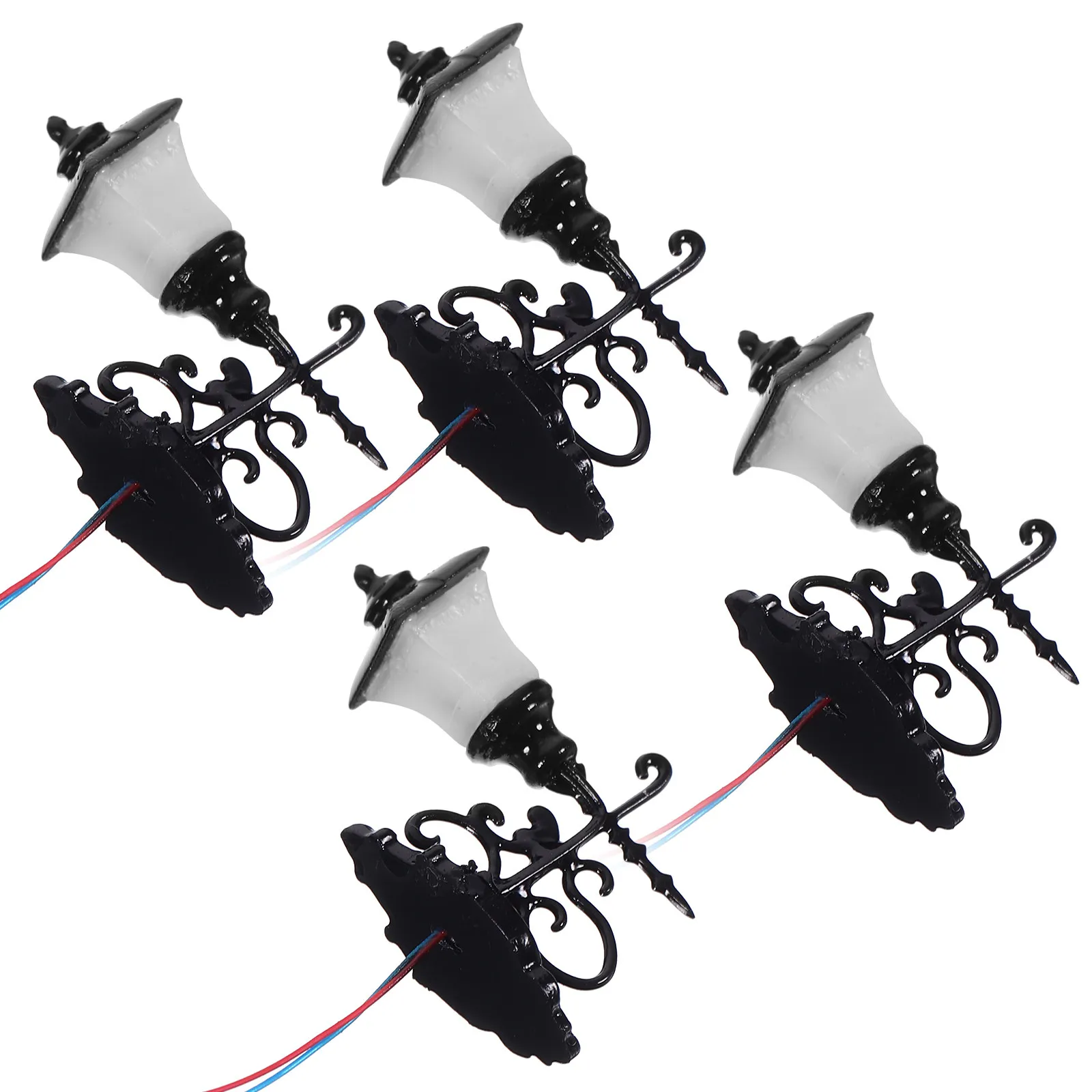 

4Pcs Mini Wall Lamps ABS Luminous Micro Landscaping Lights Sand Table DIY Decorative Accessories Miniature Scene Lighting