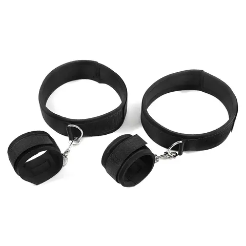 Ensemble de jouets sexuels BDSM : Collier, menottes, attaches réglables pour jeux érotiques pour femme