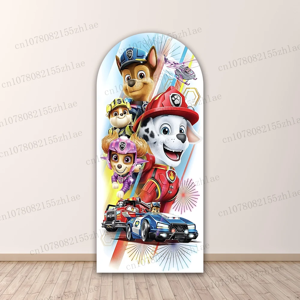 Paw Patrol Photo Birthday Photo Background  Arch Photography Backdrop Cartoon Baby Shower Photography Backdrop