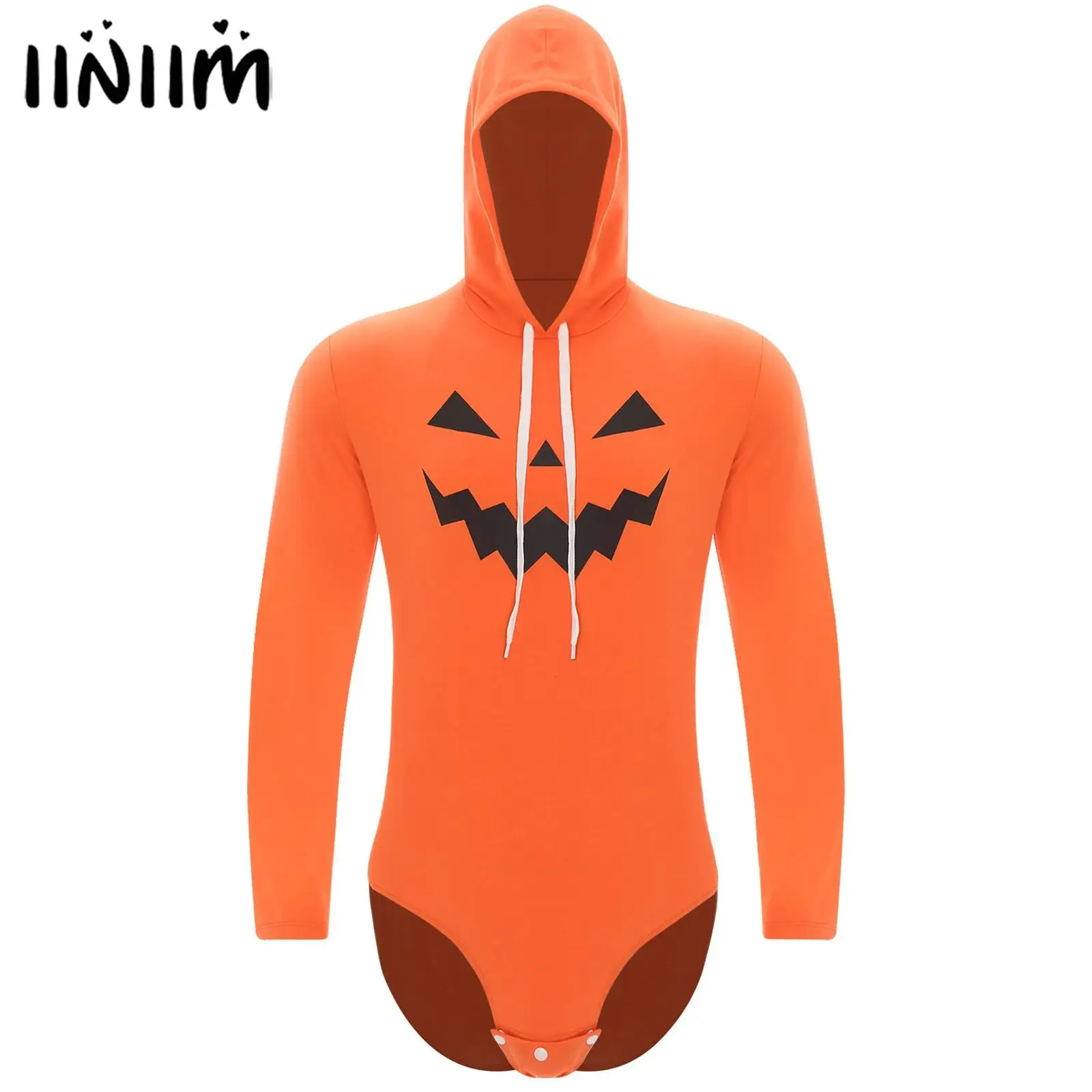 Sweat à capuche imprimé Aliments effrayante pour hommes, capuche Wstring de proximité, costume de batterie à manches longues, pull d'Halloween, haut, costume de festival Rave