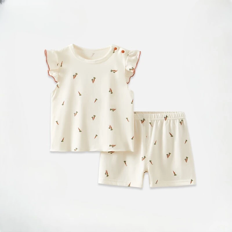 

children's suit summer new baby girl vest shorts two-piece set children's clothes