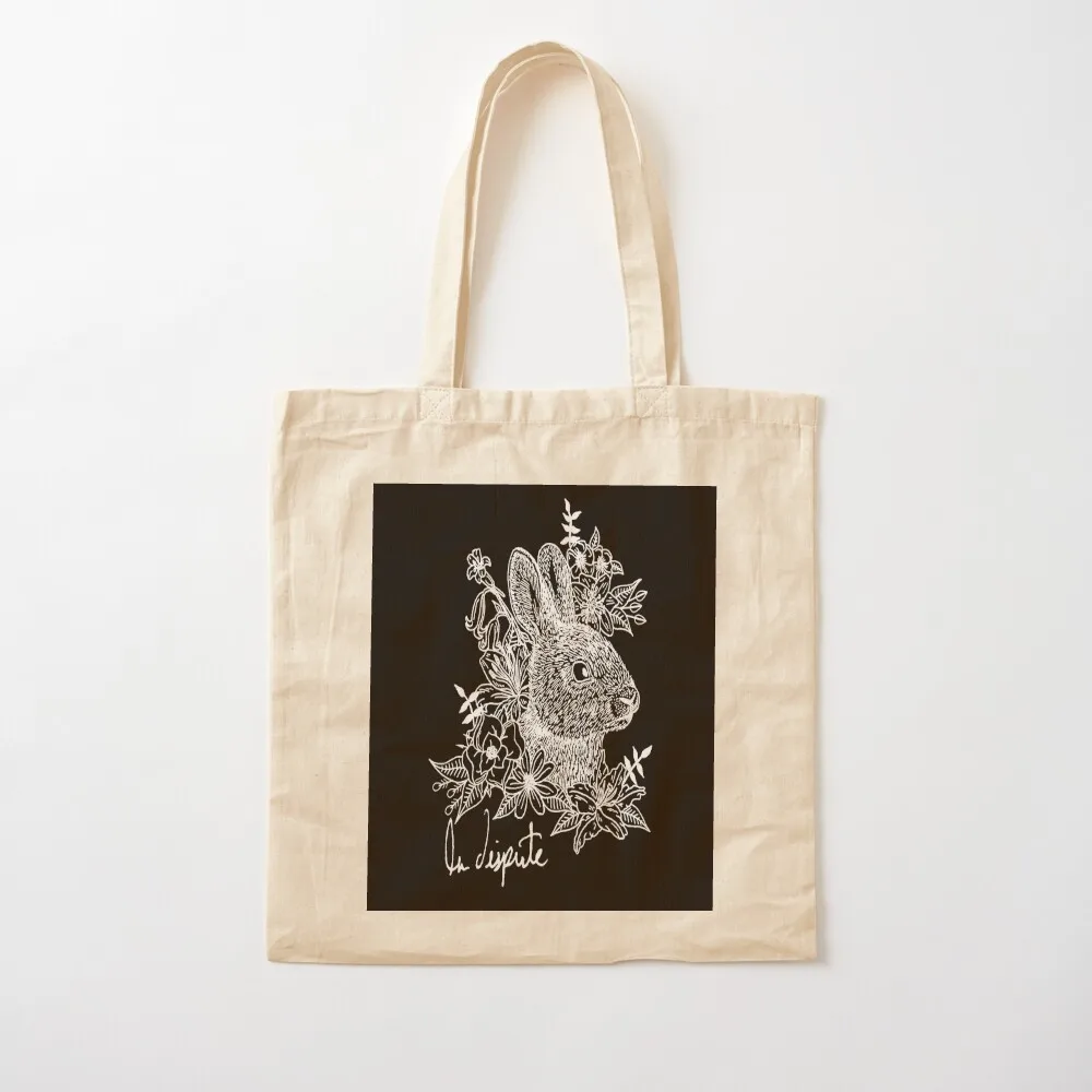 Rabbit Noir Tote Bag shopper bag women canvas women bag canvas tote