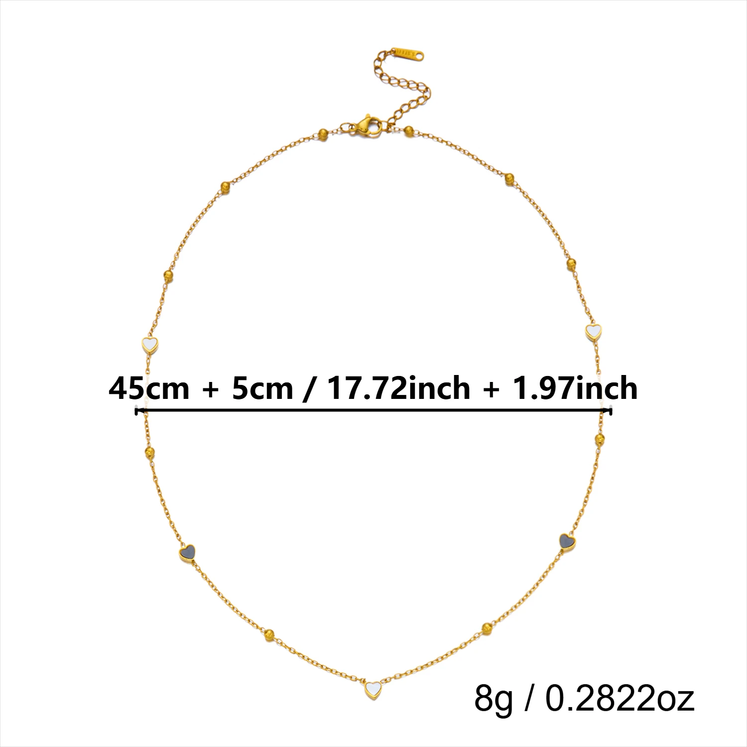 Minimalistische Edelstahl-Charm-Halskette für Frauen Elegante PVD-Vergoldete Choker-Kette Party Alltags-Schmuck Geschenk Wasserdicht – Detail 7