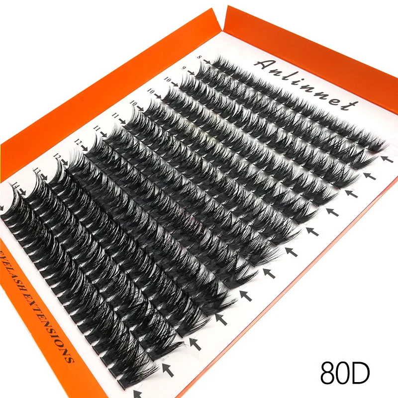 60D/80D Mink Eyelashes 60/240 Bundles Natural Eyelash extension 3D Russia Volume Individual Eyelash Cluster Makeup Tools Lashes