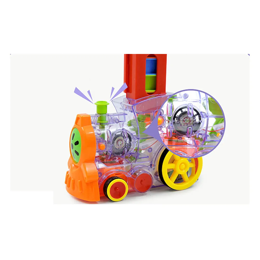 

Early Education Toy Kids Educational Playthings Electric Domino Train Children's Interactive