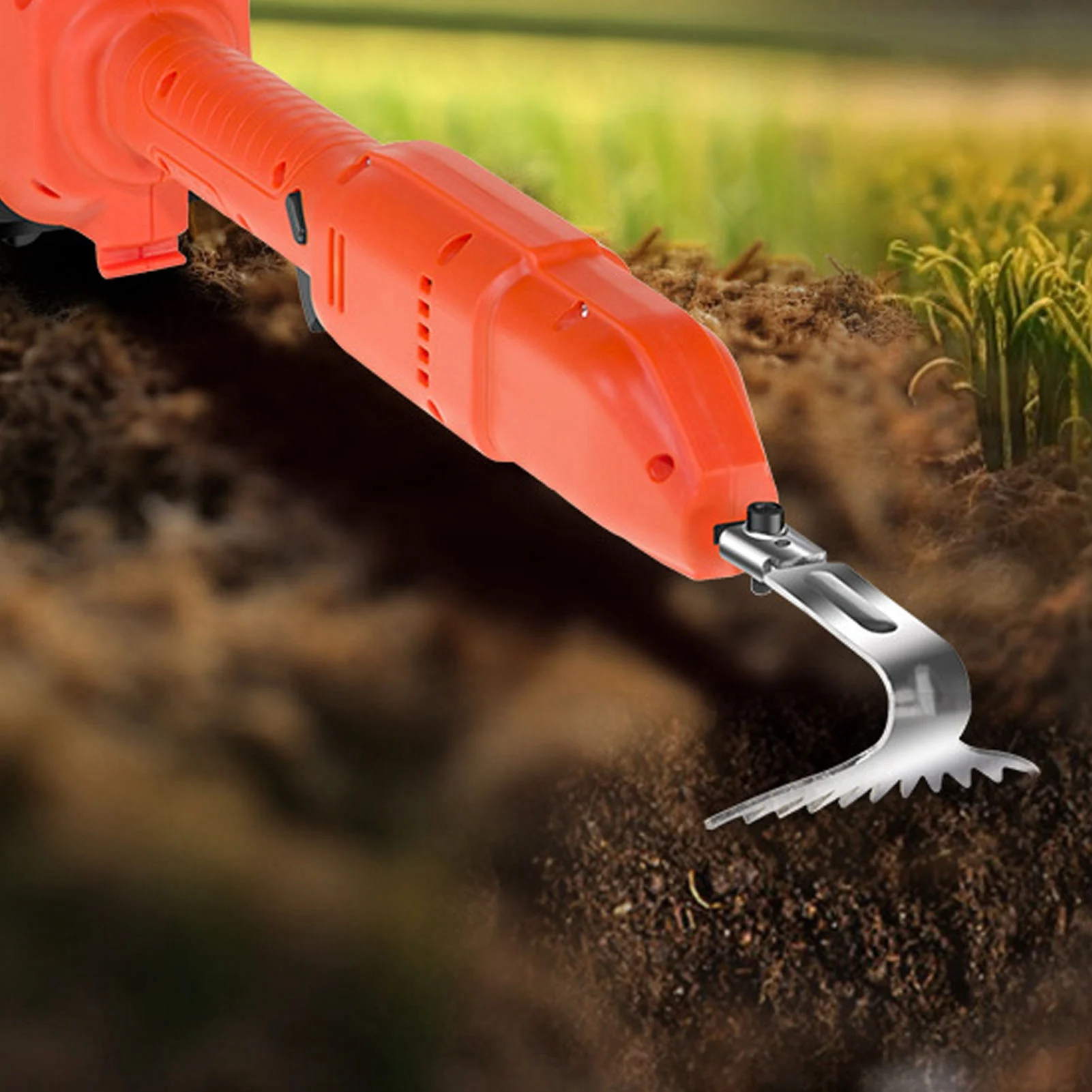 Elektrische Unkrauthacke, kabellose Mini-Schaff, Mangan-Stahlklingen, Auslöseschlüssel, Start, vielseitige Verwendung zum Graben von Gewächshäusern