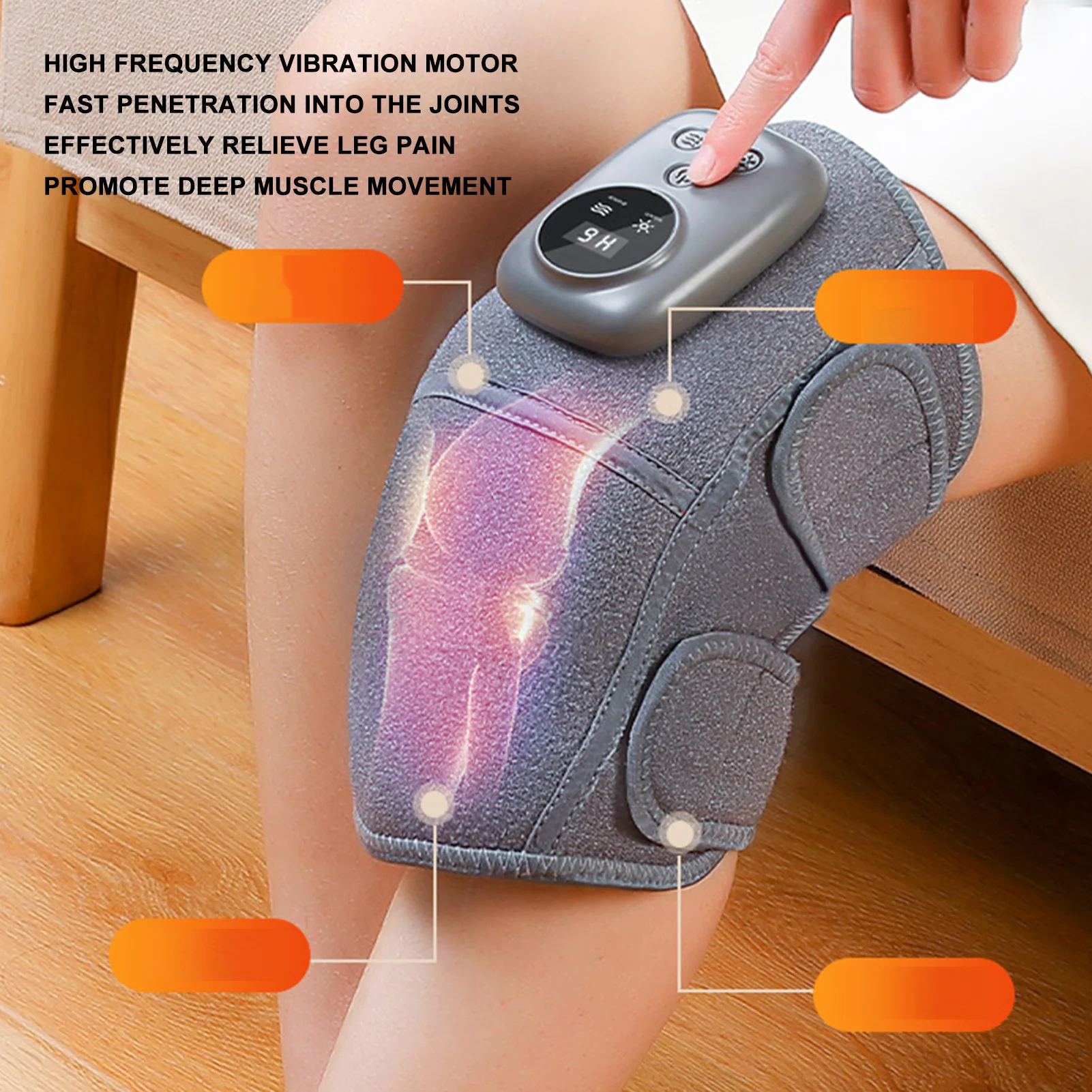 Electric Heating Knee Massager Joint Physiotherapy Elbow Knee Pad Shoulder Pad Vibration Massage Pain Relief Knee Care