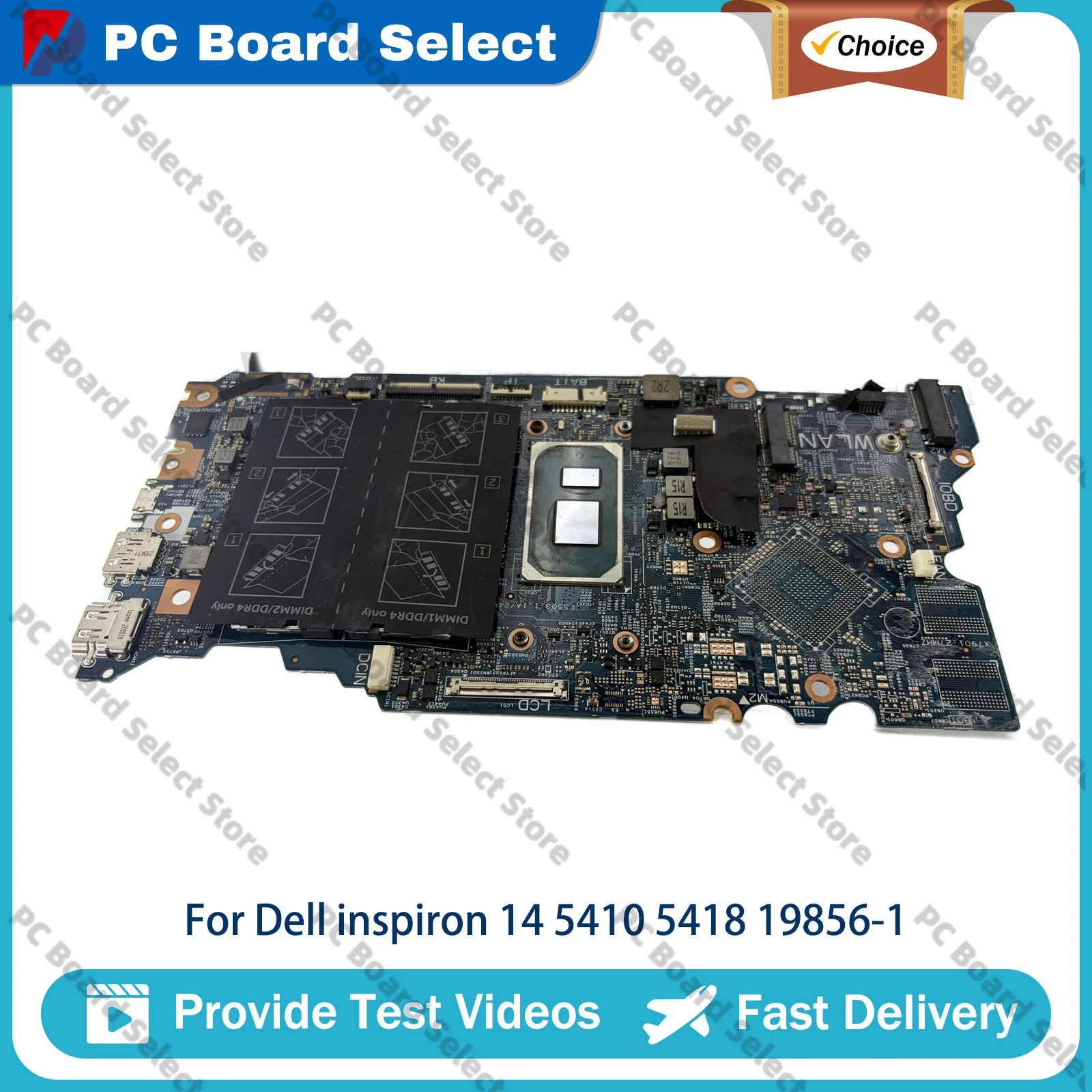 Laptop Motherboard For Dell Inspiron 14 5410 5418 19856-1 with i5 i7 DDR4 CN-0DV5HJ DV5HJJ CN-0XPW9D 0XPW9D Tested OK