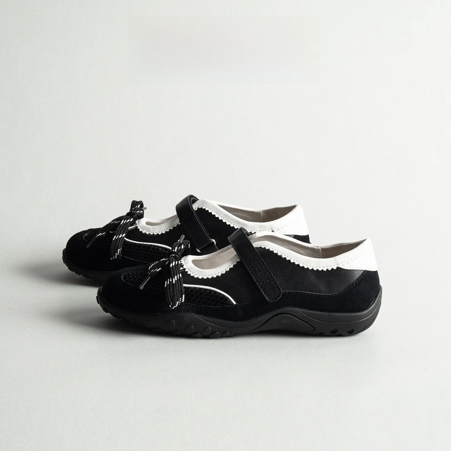

Leather Ballet Flats Women's Spring Knot Magic Stick Thick Bottom Casual Dequn Mary Jane Shoes Versatile Korean Style