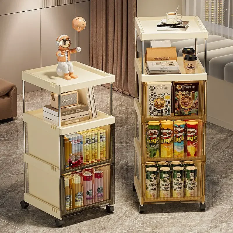 Plastic Drawer storage cabinet for Bedside Household Thickened Connor storage cabinet Cream table nightstands for bedroom