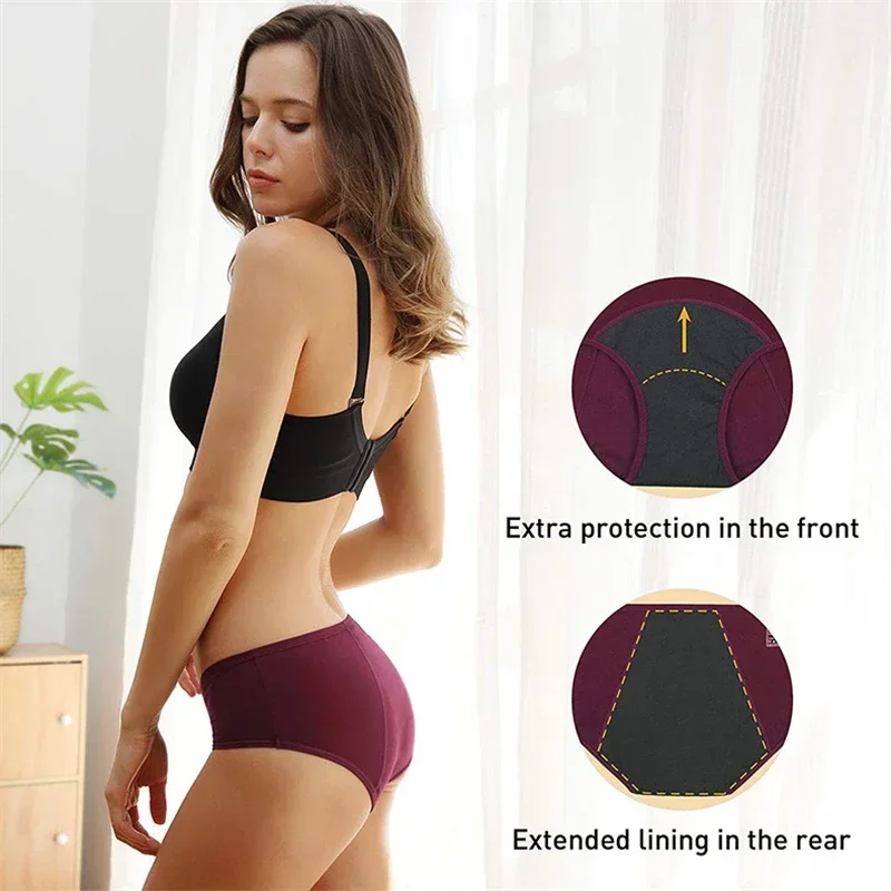 Leak Proof Menstrual Panties Women Cotton Menstruals Underwear Plus Size Period Underpants Briefs Lingerie for Physiological