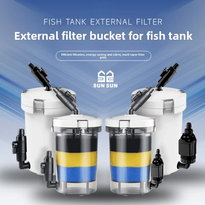 Sensin Small Aquarium Front Filter Bucket No Power HW603602 External Water Tank Filter Silent Purification Plastic Material