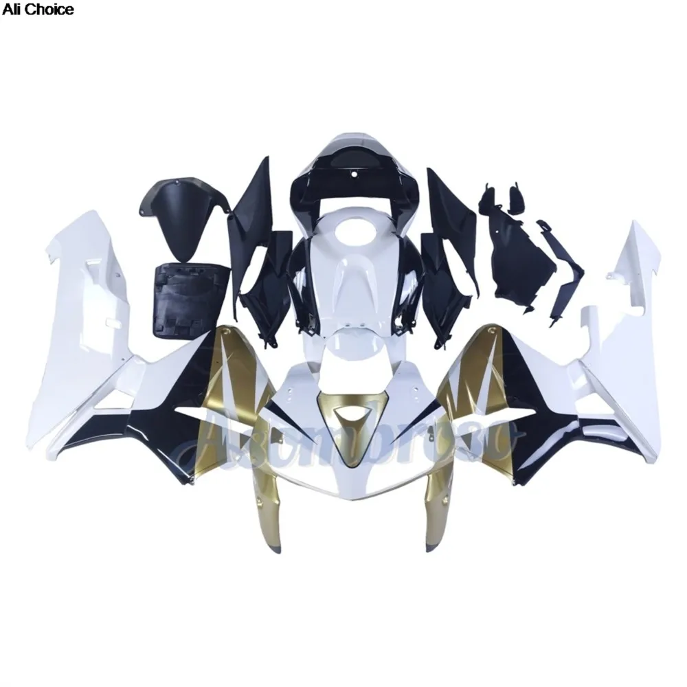 ABS Plastics Fairing Kit Fits CBR600RR PC37 2005 CBR 600R 2006 Black White With Gold Body Housing view 3