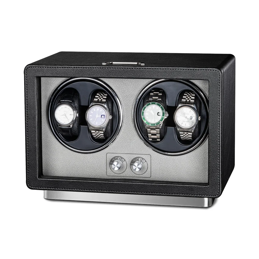 

4 Slot Silent Watch Shaker Automatic Rotating Watch Box Luxury Watch Winders Display Stand Watches Storage Home Decorations Gift