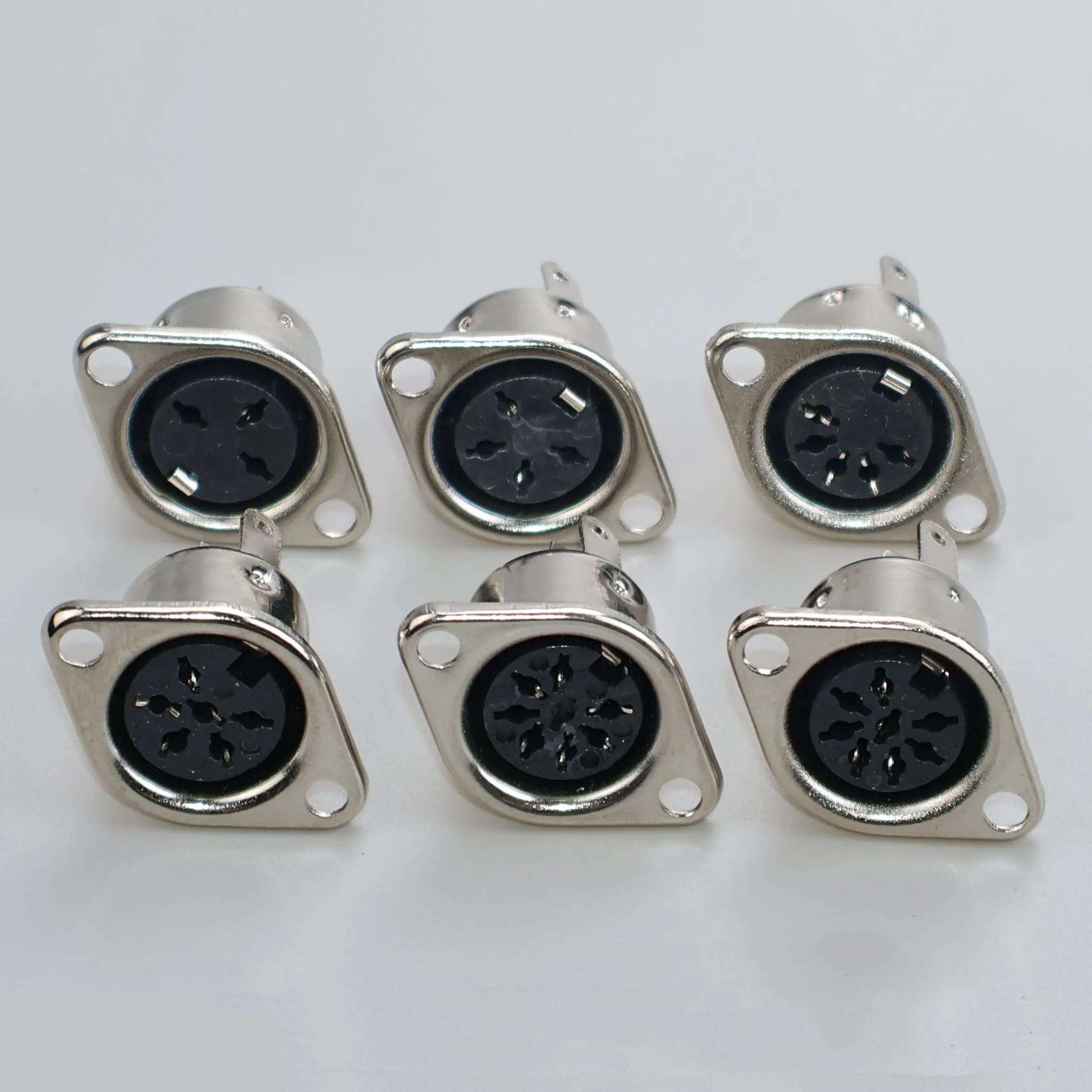 1Set 3/4/5/6/7/8 Pin DIN Male Plug with Plastic Handle + Female Socket Hulled Panel Mount Chassis Connector DIN Audio