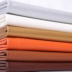 1Pc 100*140cm Litchi PU Leatherette Faux Leather Fabric Synthetic For Sewing Bow Bag Brooches Sofa Car DIY Hademade Material