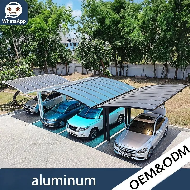 Durable Heavy Duty Aluminum Polycarbonate Carport Custom Waterproof Outdoor Parking Canopy For Residential Outdoor Space
