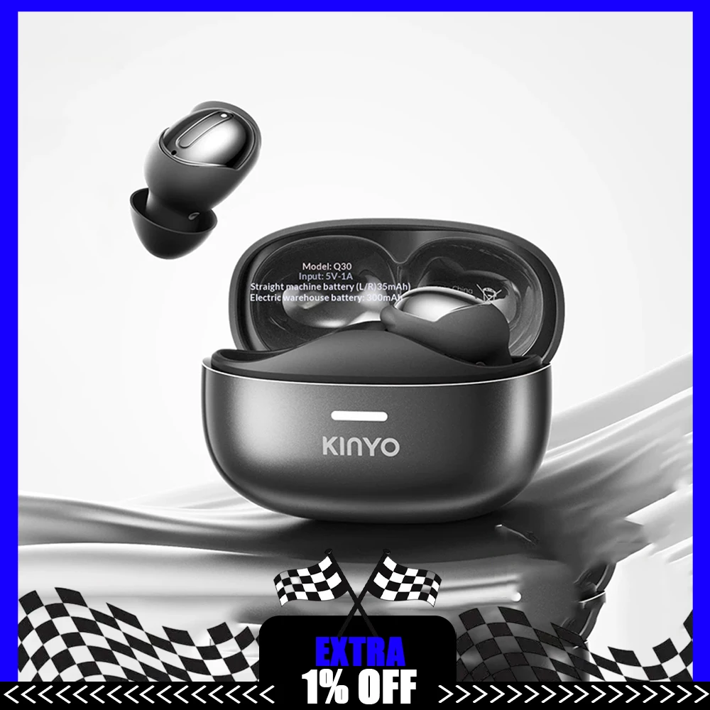 Наушники KINYO Q30 AI с функцией улучшения сна, умные наушники для сна с приложением AI, внутриканальные наушники с акустическим фильтром и системой шумоподавления.