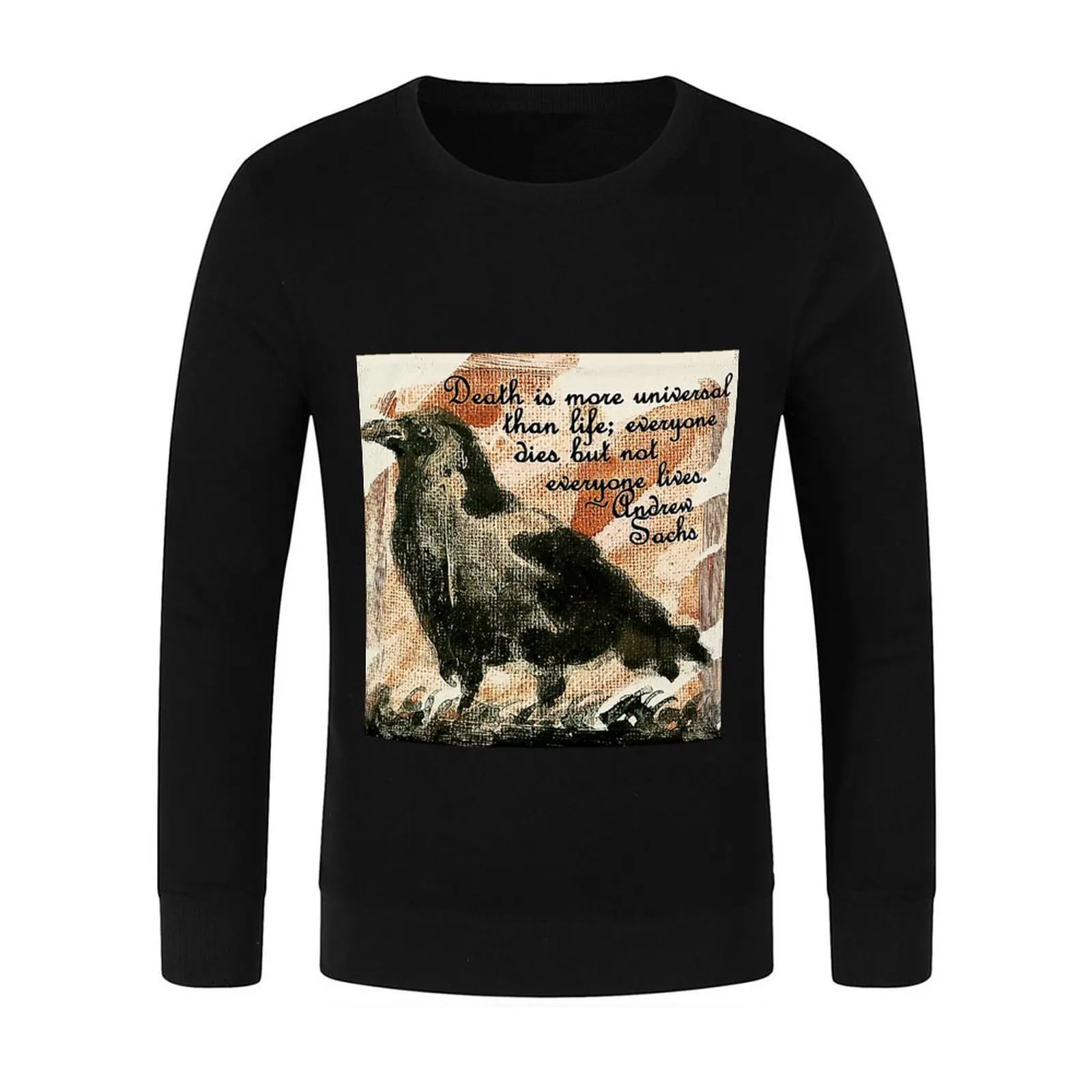 Death Crow - Quotes Jersey chándal estilo japonés hombres usan sudadera de gran tamaño