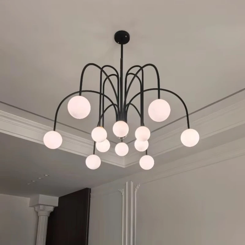 Modern Minimalist Living Room Chandelier Personalized Magic Bean Glass Pendent Lamp Restaurant Bedroom Home Decoration Lighting