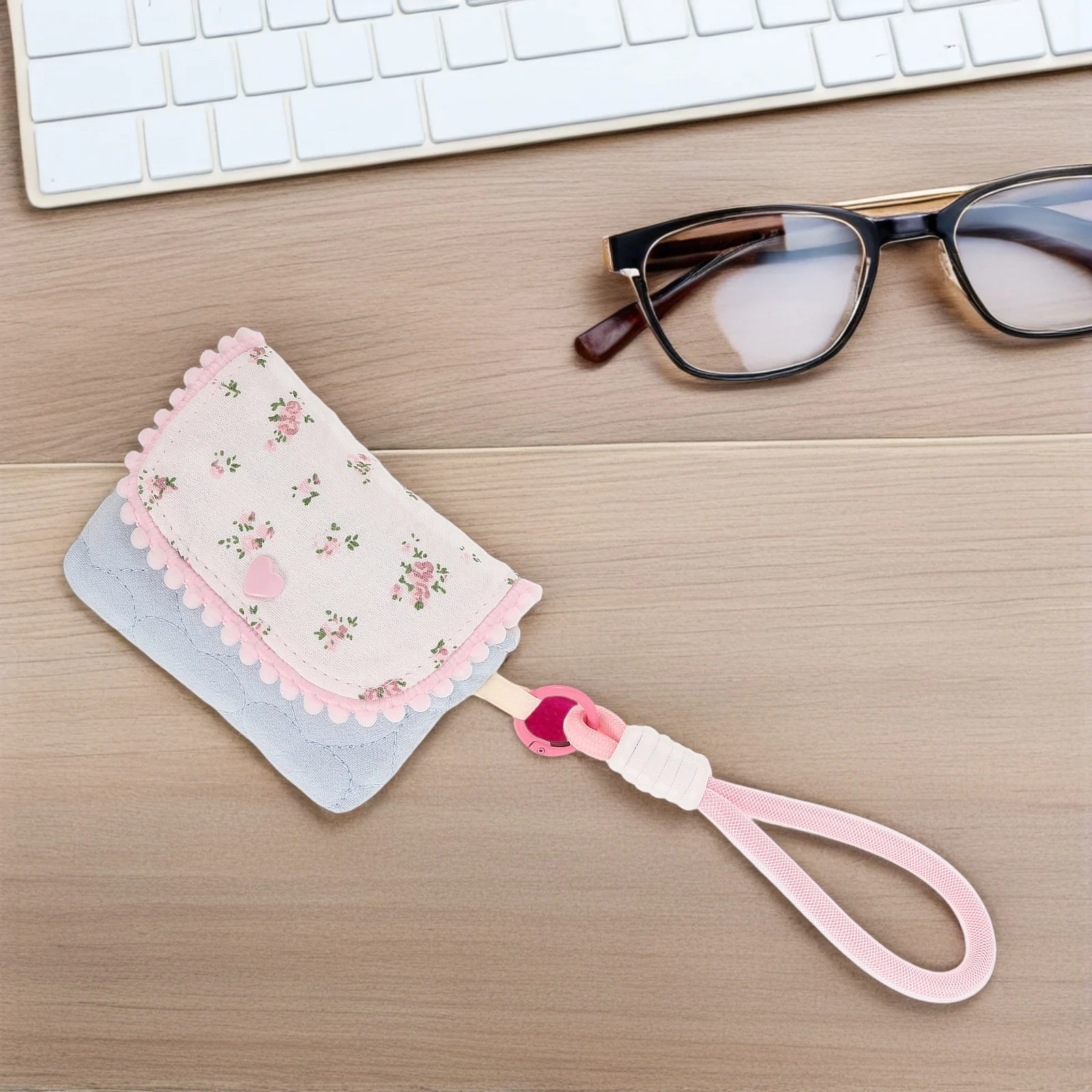 

Camera Storage Bag Small Travel Pouch Portable Organizer Cotton Case Shockproof Bags Camera Carrying Soft Material Floral