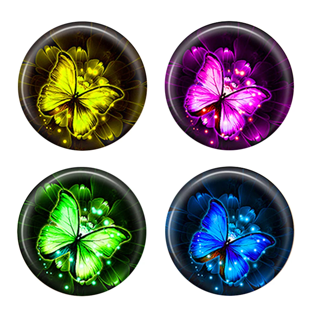 

10mm 12mm 25mm 14mm 16mm 18mm 20mm Photo Glass Cabochons Round Cameo Set Handmade Settings Stone Snap Butterfly VMM451