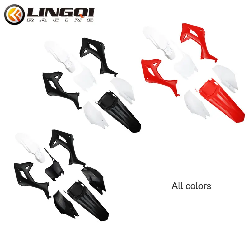 LINGQI CRF125 2022 Plastic Fairing Kit Front Rear Fender Number Plate for CRF 125 Pit Dirt Bike Motorcycle Mudguard Set Parts