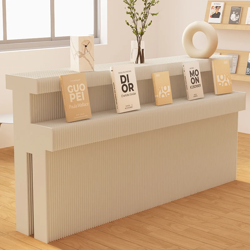 

Multi-layer long booth multi-functional display stand product window display stand floor-to-ceiling foldable modeling shelf