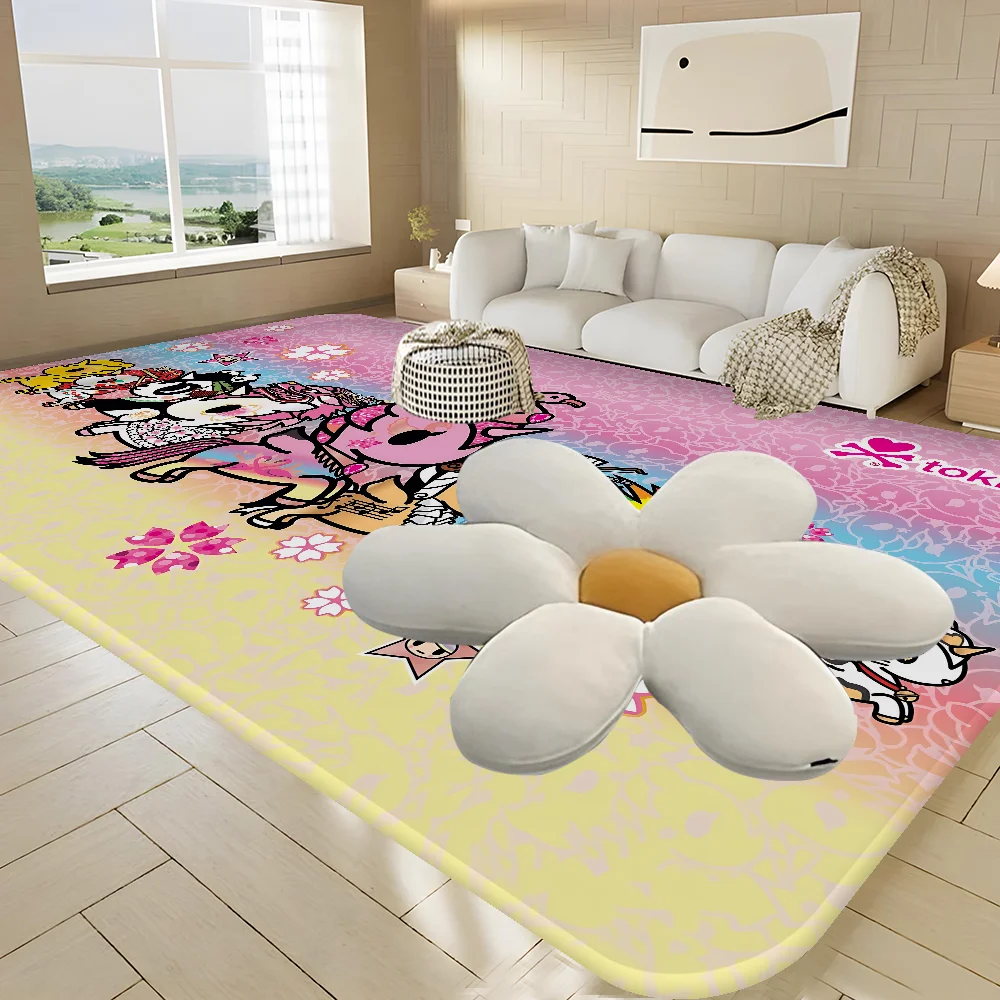 Japan T-Tokidoki Entrance Door Mat Washable Non-Slip Living Room Sofa Chairs Area Mat Kitchen Welcome Doormat