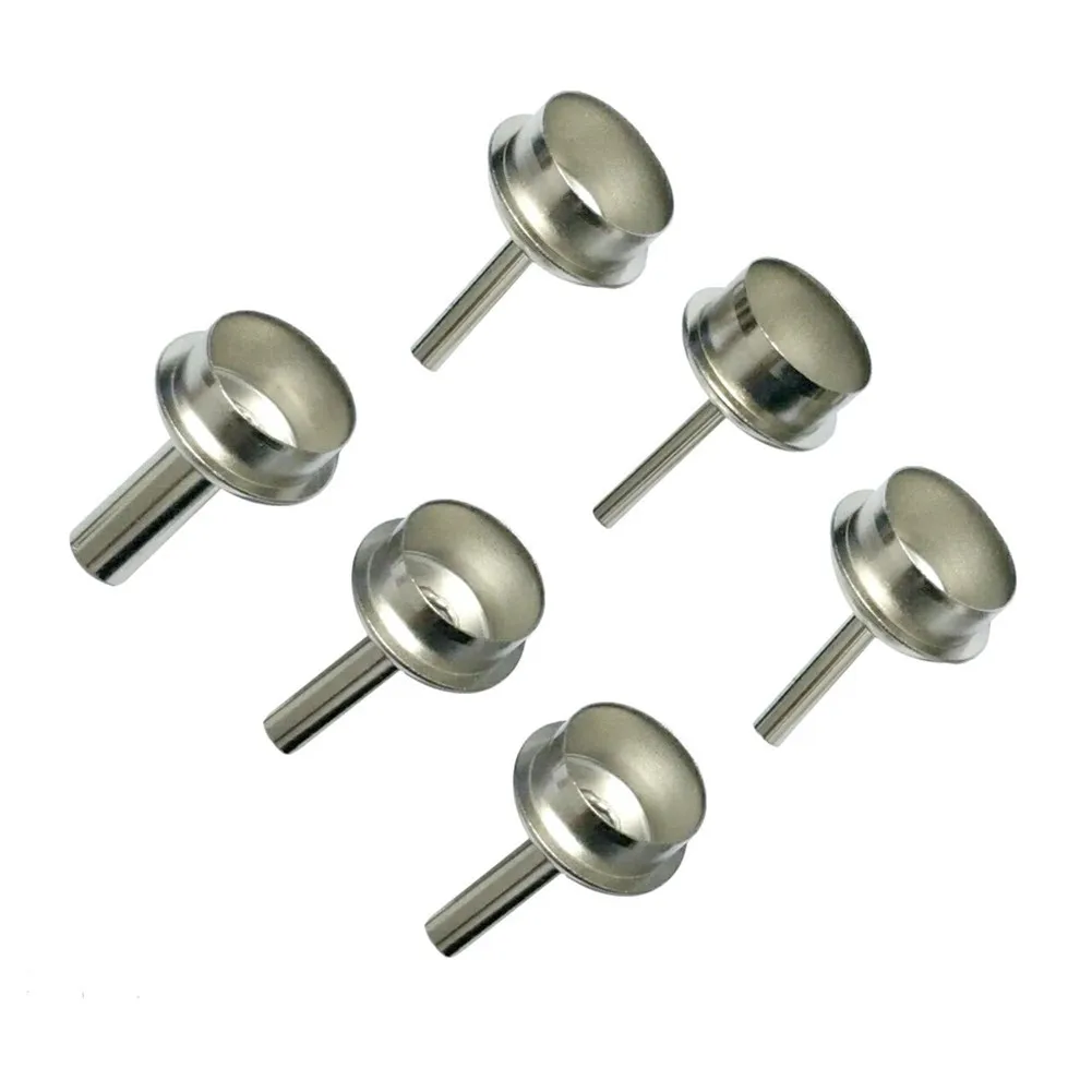 6 Bent Curved Heat Nozzles 45 Degree for QUICK 861DW Hot Air Rework Station Stainless Steel for Accurate Thermal Applications