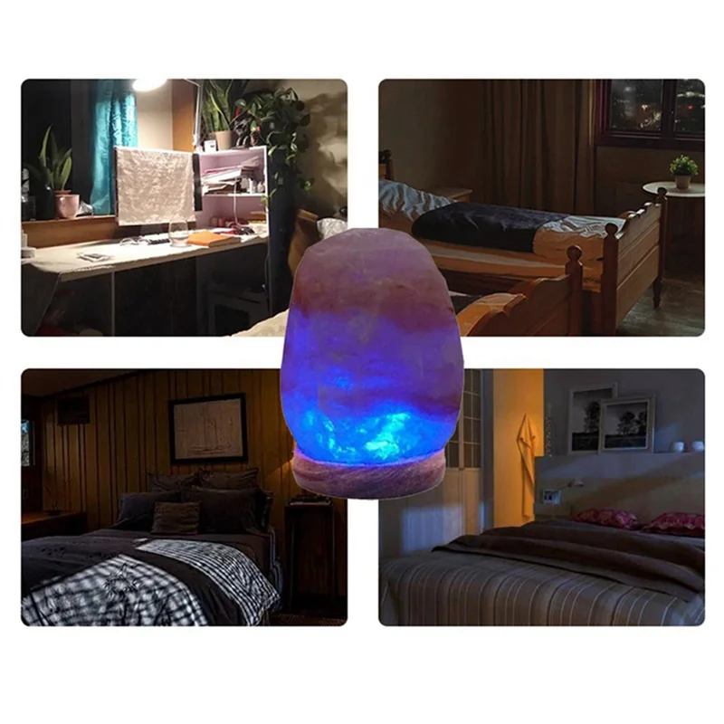 

Himalayas Crystal Salt Lamp Colorful Color Changing USB Natural Salt Lamp Atmosphere Atmosphere Lamp Small Night Lamp