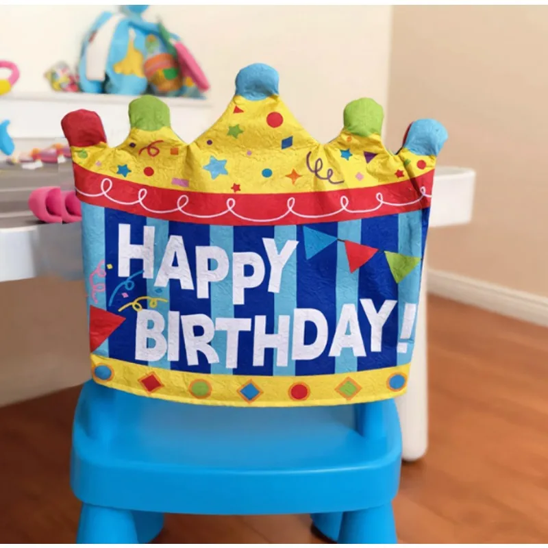 New Arrival Colorful Letter Birthday Chair Cover for Kids Party Prop Decoration for Birthday Celebration