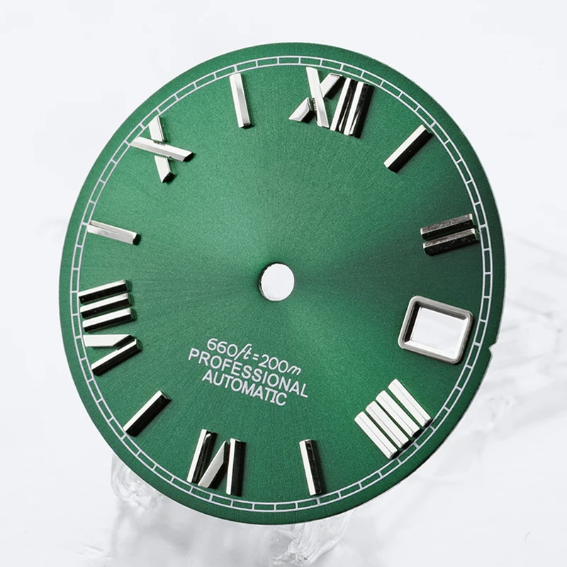 NH35 الطلب S الطلب 28.5 مللي متر قطر الأرقام الرومانية تقويم أشعة الشمس صالح ل NH35/36 ساعة يد تعمل بالحركة تعديل الملحقات