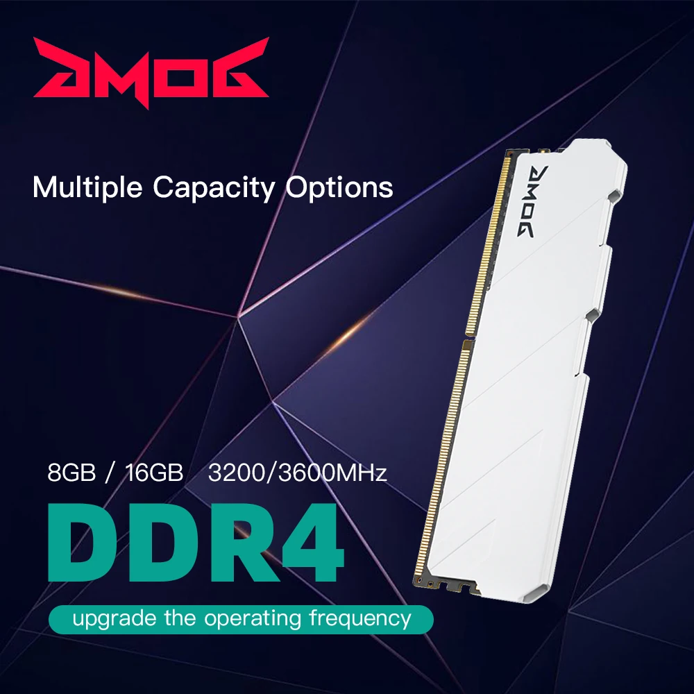 Imagem -03 - Memória Ram Ddr4 Gmog gb 16 gb 3200 Mhz 3600 Mhz Desktop Gaming Ram Memória com Garantia Vitalícia Memória Ram Ddr4 com Dissipador de Calor Xmp