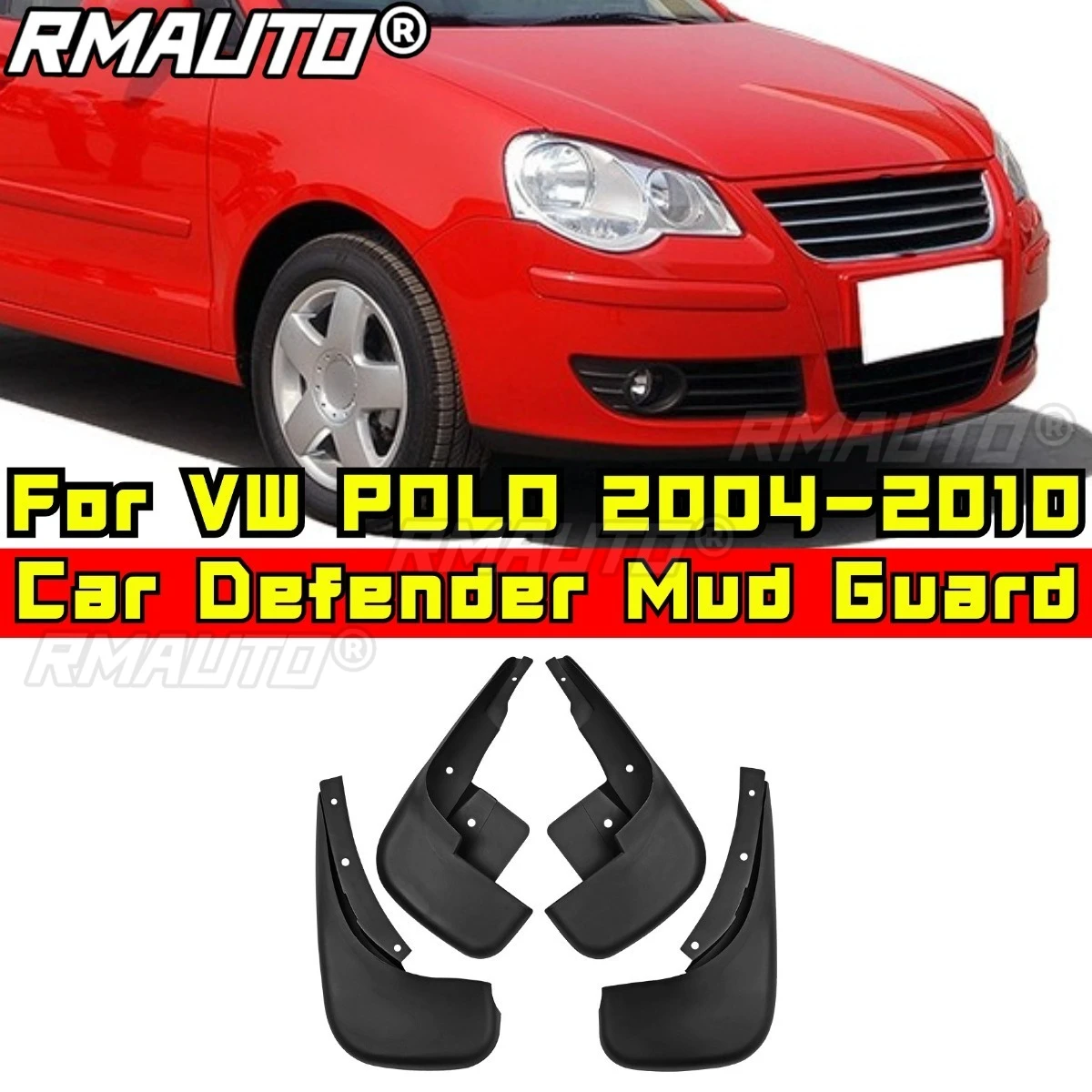 Car Front Rear Quarter Panel Splash Guards Fender For Volkswagen POLO 2004-2010 Mud Flaps Car Defender Mud Guard Car Accessories